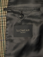 Incotex - Incotex Double-Breasted Prince of Wales Checked Wool Blazer - Brown