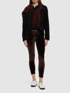 TOM FORD - Velvet Logo High Waist Leggings