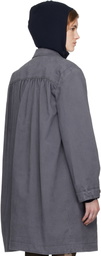 OPEN YY Gray Over Shirred Top Coat