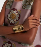 La DoubleJ Scarab gold-plated cuff bracelet