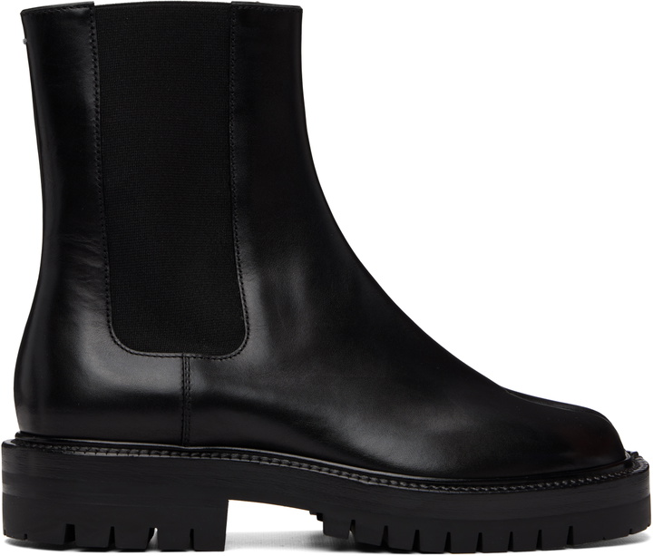 Photo: Maison Margiela Black Tabi County Chelsea Boots