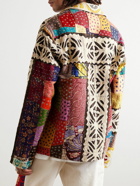Karu Research - Patchwork Embroidered Quilted Cotton Jacket - Multi