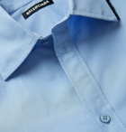 Balenciaga - Logo-Apppliquéd Cotton-Poplin Shirt - Blue