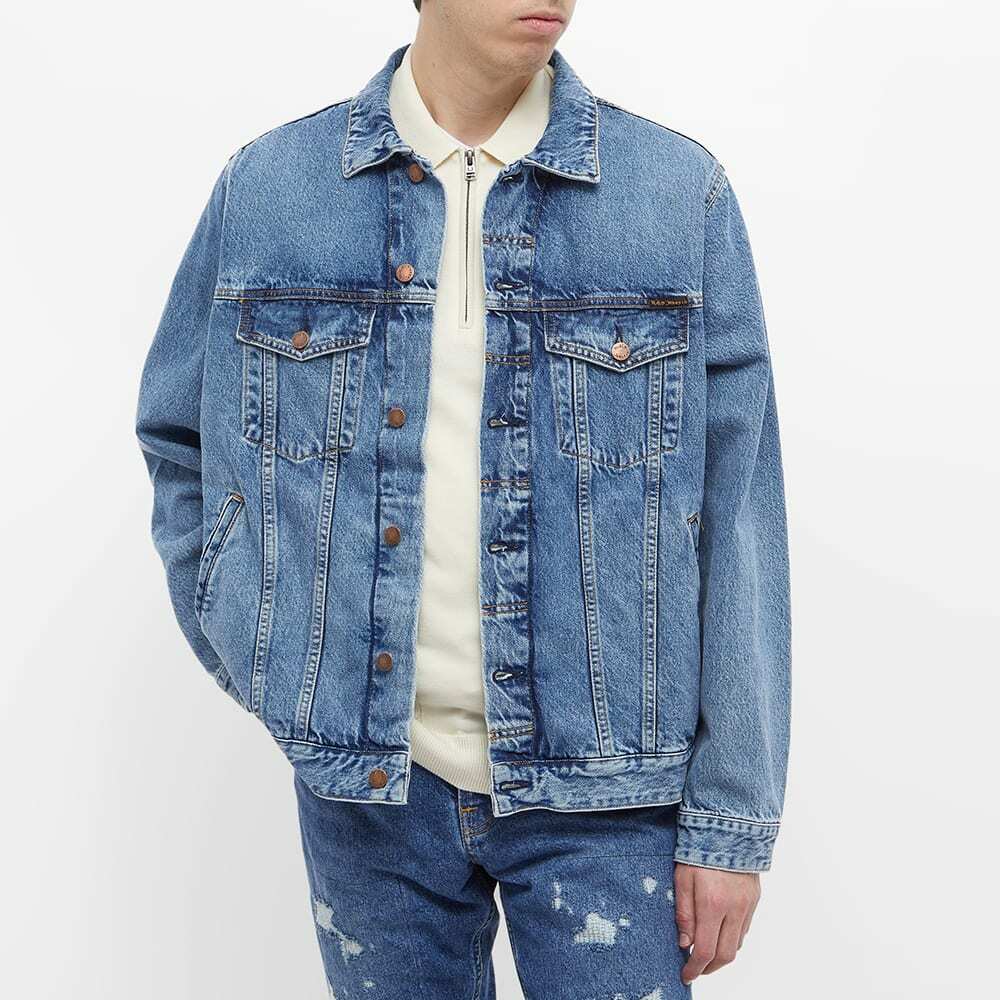 Nudie Jeans Co Men's Nudie Jerry Denim Jacket in Vintage Blue