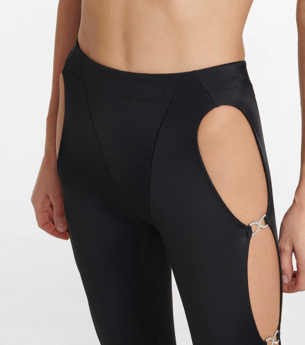 Adam Selman Sport Crystal Cutout high-rise leggings