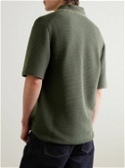 Mr P. - Embroidered Cotton Polo Shirt - Green