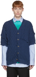 ADER error Blue Cotton Cardigan