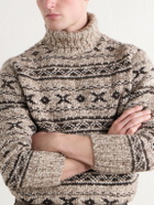RRL - Fair Isle Wool-Blend Jacquard Rollneck Sweater - Brown