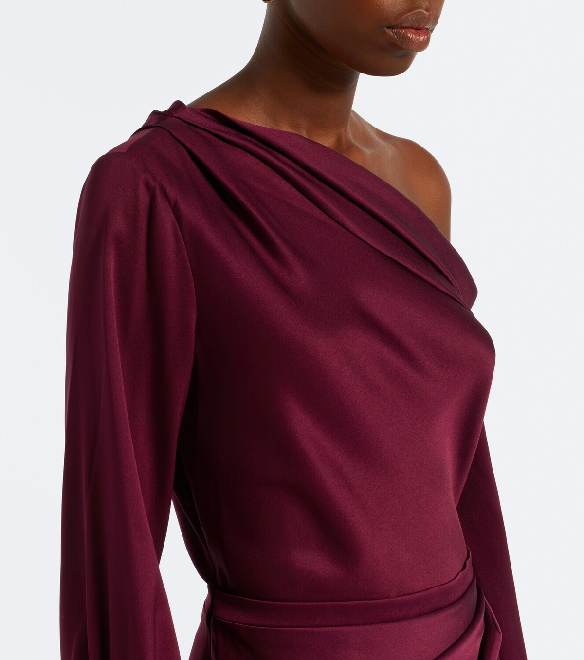 Simkhai Camila draped satin midi dress
