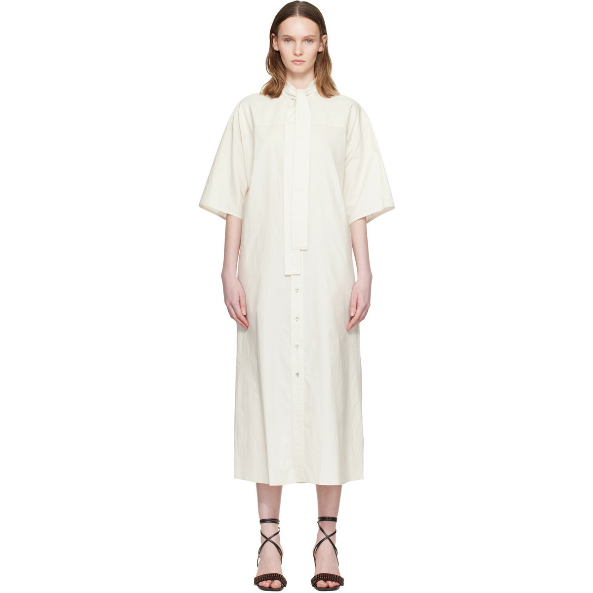 LEMAIRE White Reversible Tube Midi Dress
