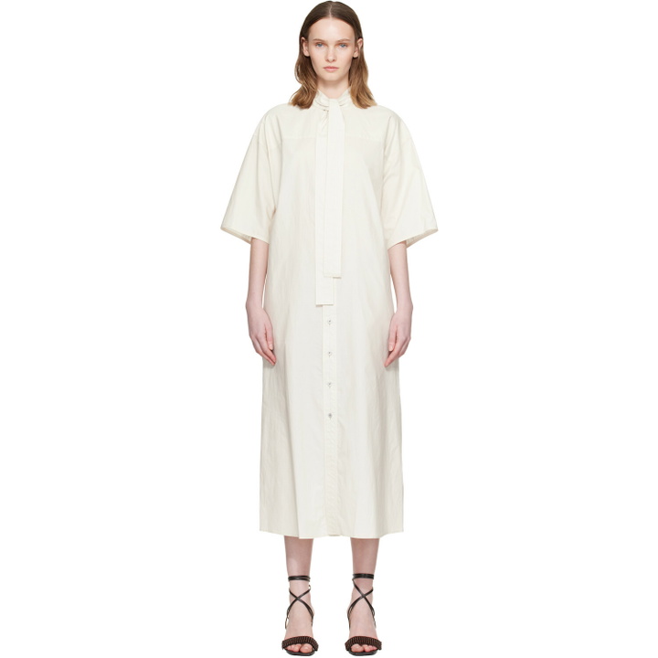 Photo: LEMAIRE White Reversible Tube Midi Dress