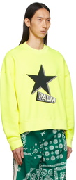 Palm Angels Yellow Rockstar Crew Sweater