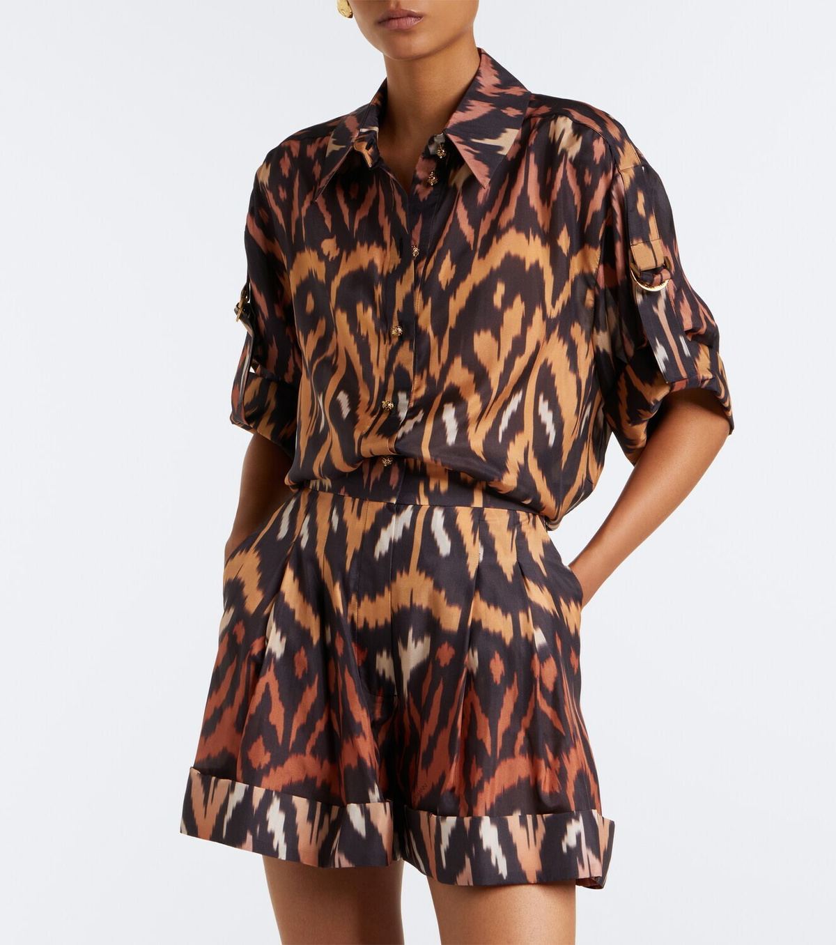 Zimmermann Aster printed silk habutai shirt