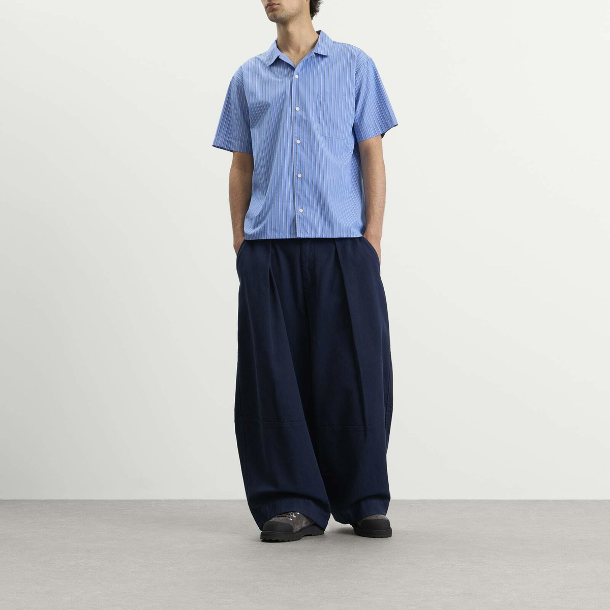YMC Men's Malick Shirt in Blue Multi