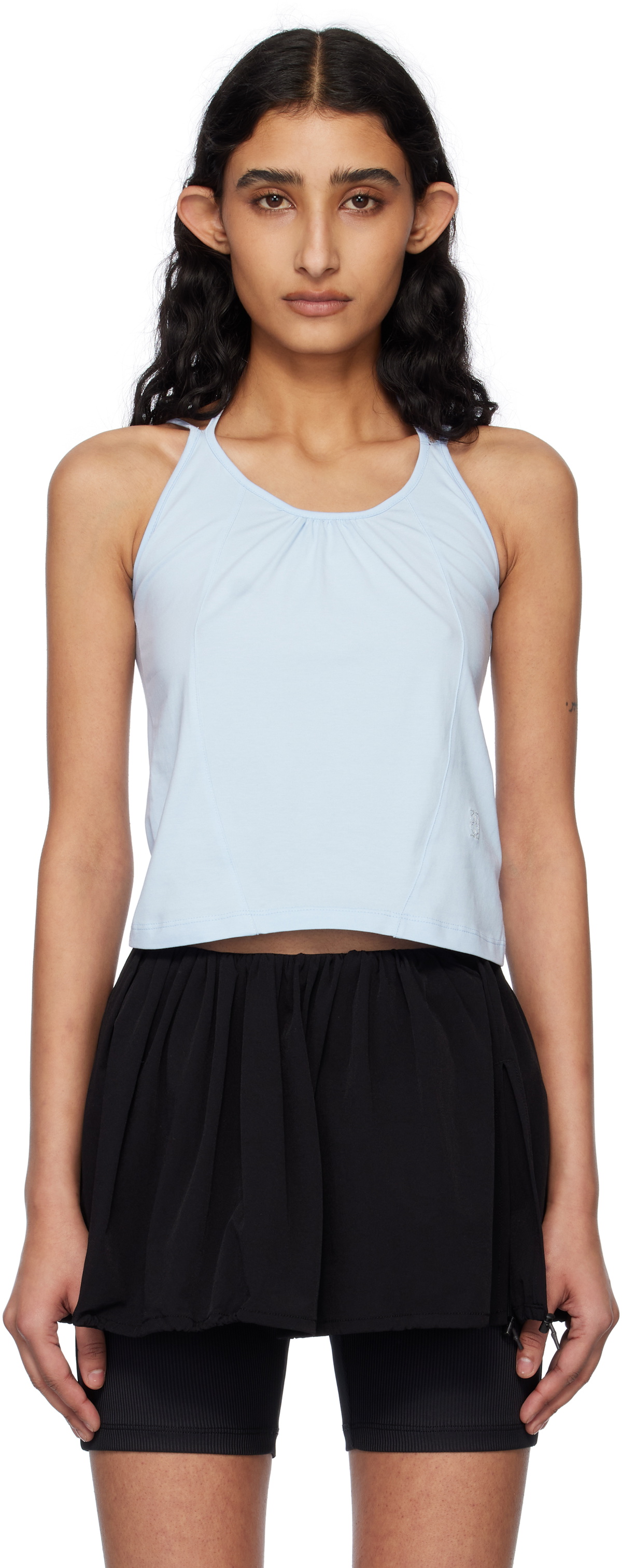 Kijun Blue Double Strap Tank Top