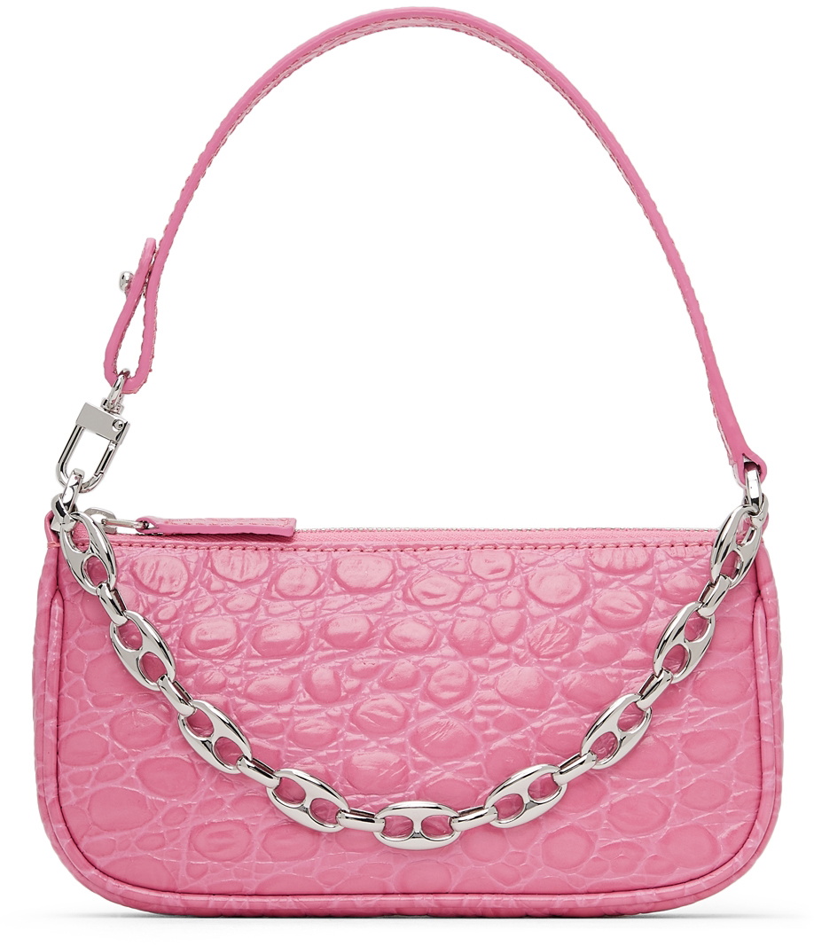 BY FAR Pink Mini Rachel Shoulder Bag By Far