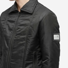 MM6 Maison Margiela Men's Nylon Harrington Jacket in Black