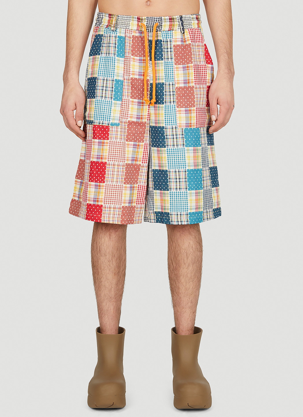 (Di)vision Patchwork Check Shorts