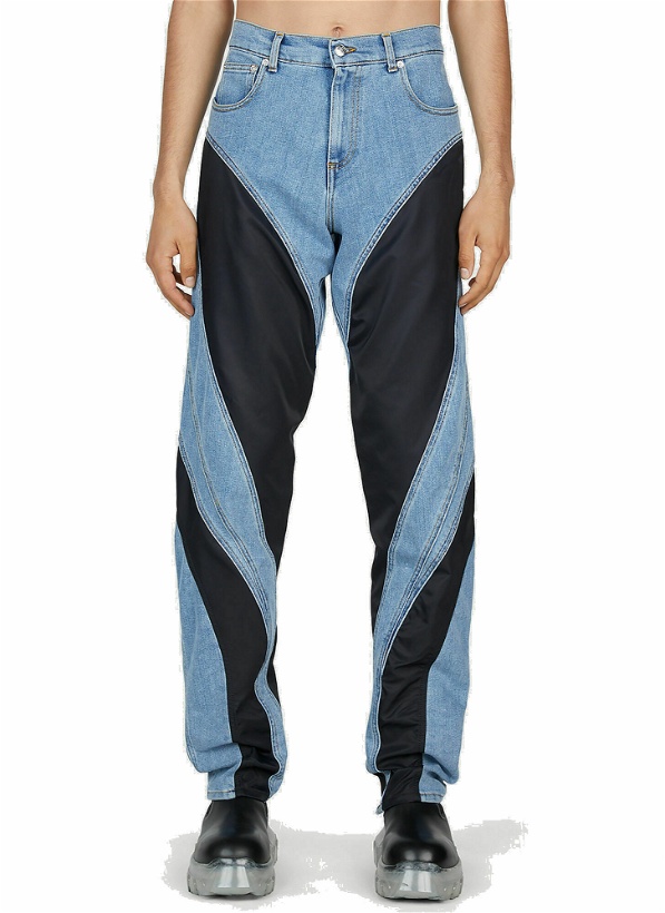 Photo: Mugler - Panelled Jeans in Blue
