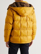 RRL - Brinklow Faux Fur-Trimmed Quilted Recycled Shell Hooded Jacket - Yellow