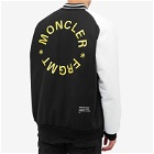 Moncler Men's Genius x Fragment Celsia Varsity Jacket in Black/White