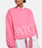 Patou Cropped cotton jersey sweater