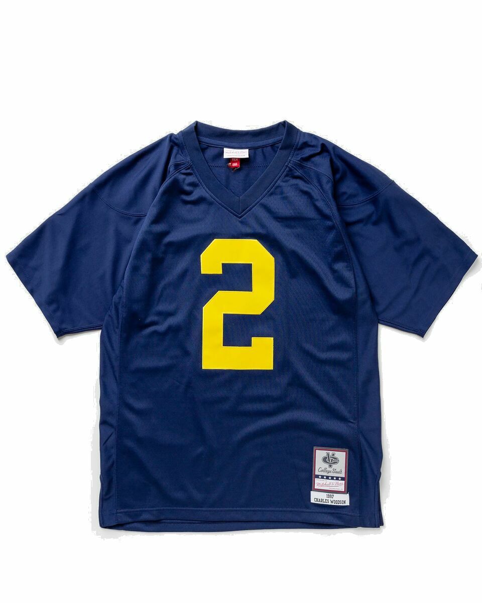 Photo: Mitchell & Ness Nfl Dark Jersey University Michigan 1997 Charles Woodson #2 Blue - Mens - Jerseys