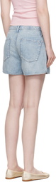 rag & bone Blue Ultra Featherweight Nolan Drawstring Denim Shorts