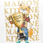 Maison Kitsuné Men's Fox Champion Regular T-Shirt in White