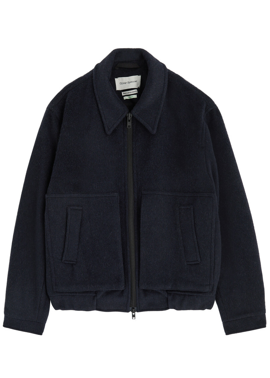 Oliver Spencer Arlington Wool-blend Bomber Jacket