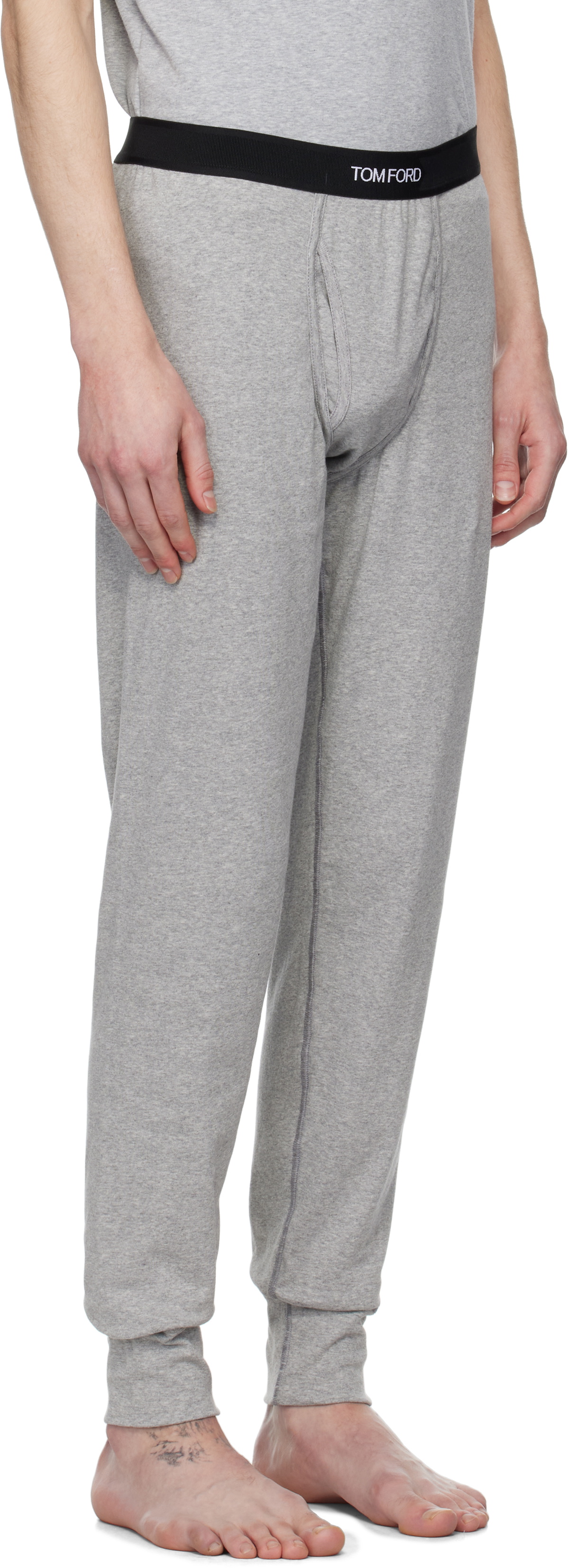 TOM FORD Gray Cotton Long Underwear
