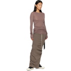 Rick Owens DRKSHDW Taupe Tower Basic LS T-shirt