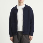 FrizmWORKS Men's Ultra Heavyweight Collar Cardigan in Navy