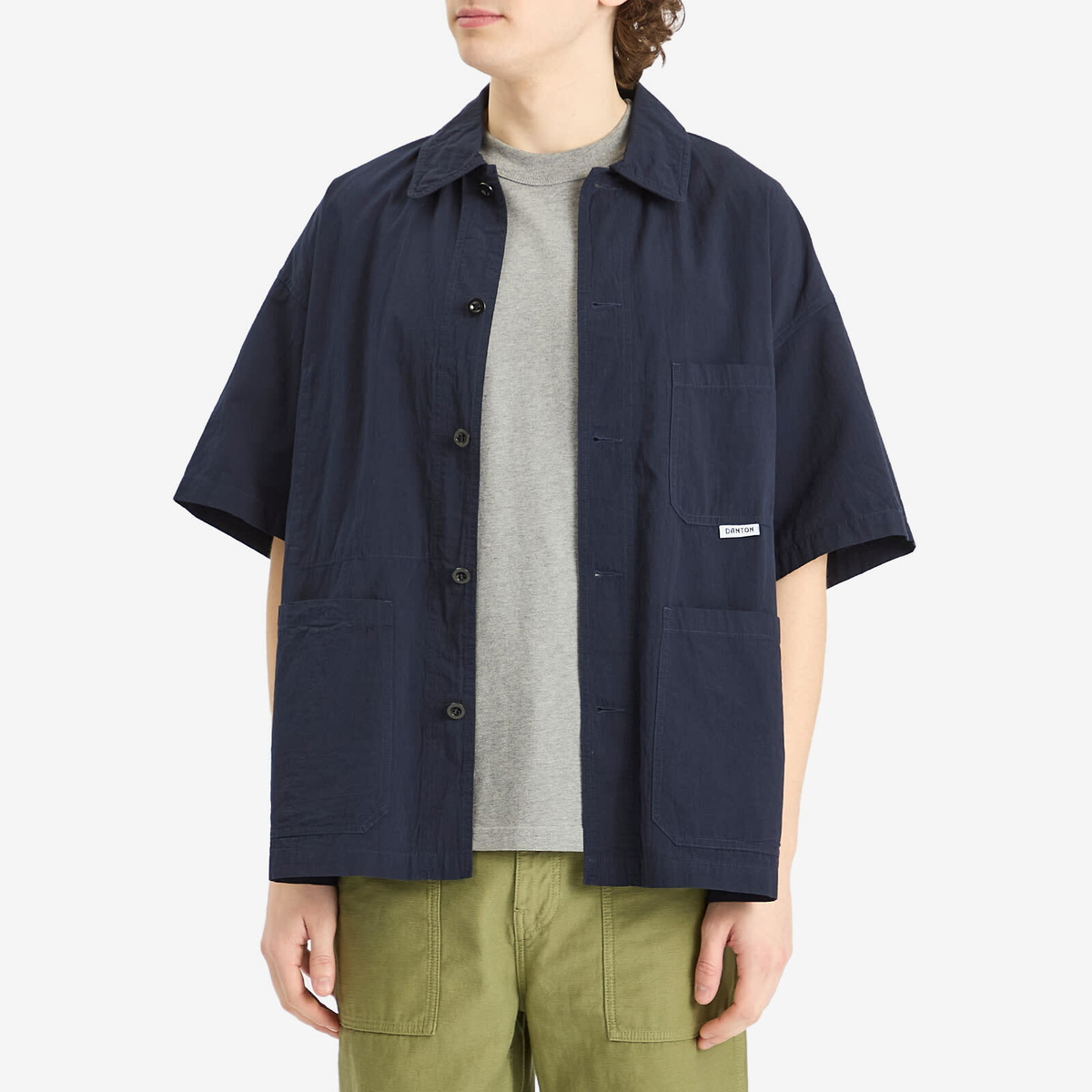 定価18,480円！DANTON COVERALL SHIRTS Danton Men's Coverall Short Sleeve Shirt in Navy Danton