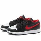 Air Jordan Men's 1 Low BG Sneakers in Black/Fire Red