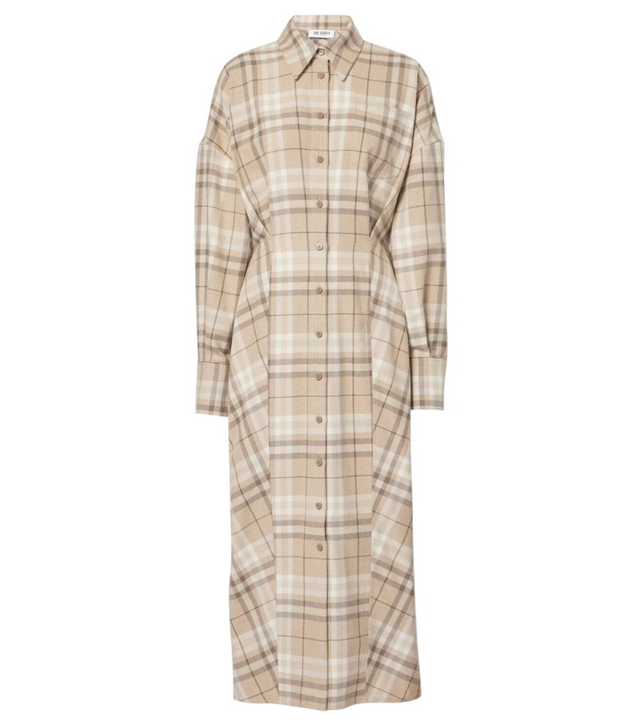 Photo: The Attico Checked cotton-blend shirt dress