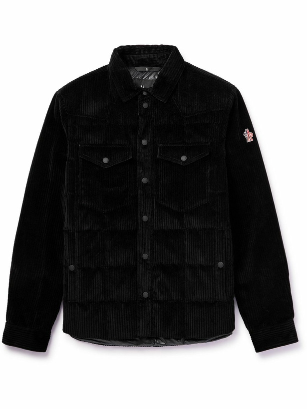 Photo: Moncler Grenoble - Padded Cotton-Blend Corduroy Down Jacket - Black