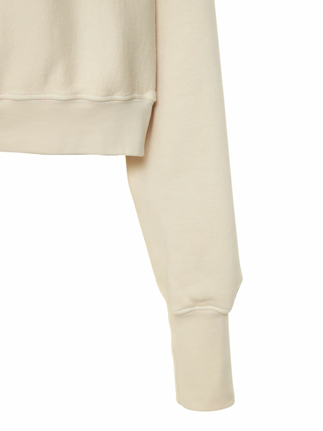 LES TIEN Cropped Cotton Sweatshirt