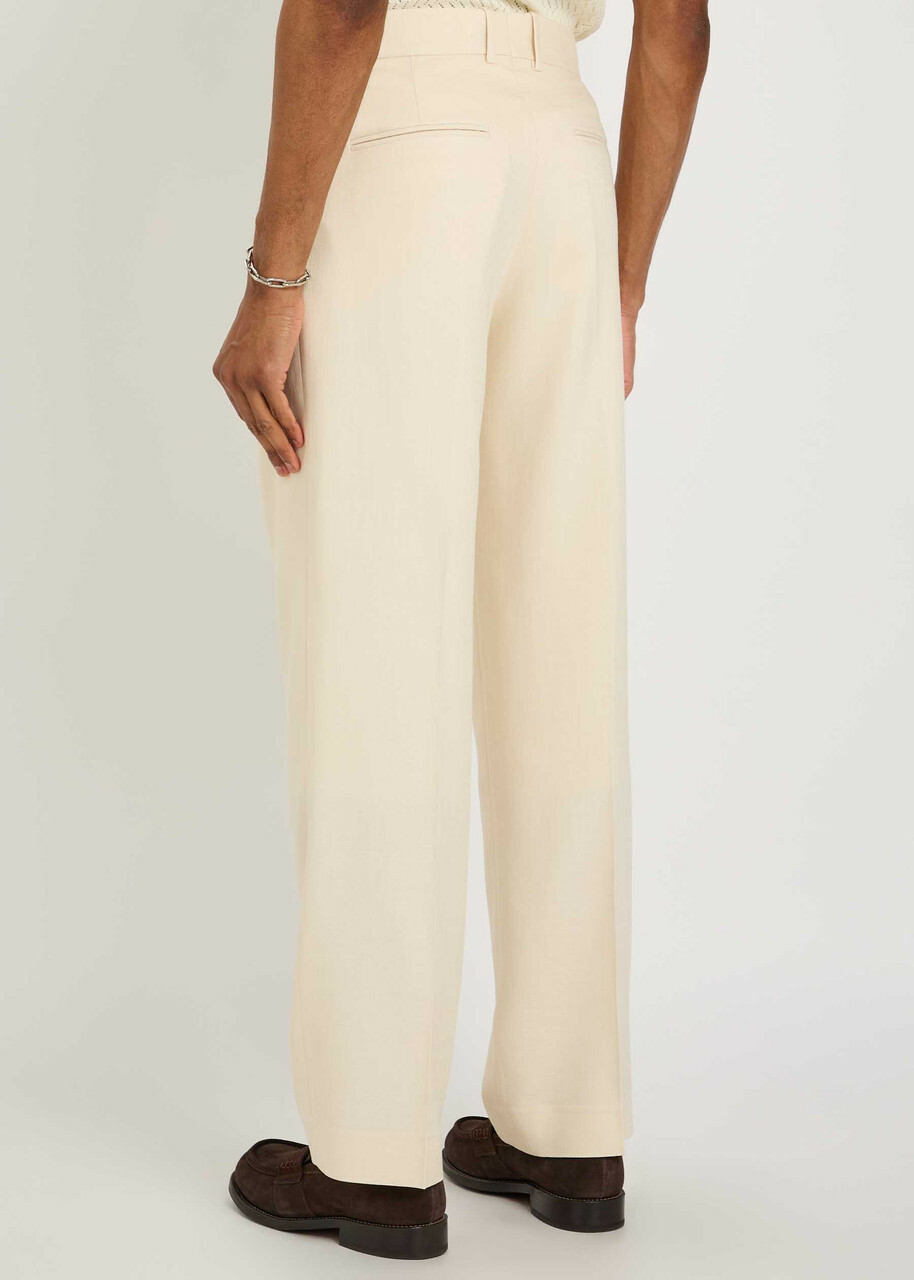 DRÔLE DE Monsieur Pantalon Golfeur Logo-embroidered Woven Trousers Off White
