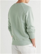 Birdwell - Jalama Logo-Embroidered Cotton-Jersey Sweatshirt - Green