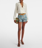 Etro Paisley denim shorts