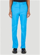 Zip Up Slim Fit Pants in Blue