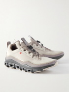 ON - Cloudaway Faux Suede-Trimmed Recycled Mesh Running Sneakers - Gray