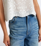 Chloé Pointelle cotton top