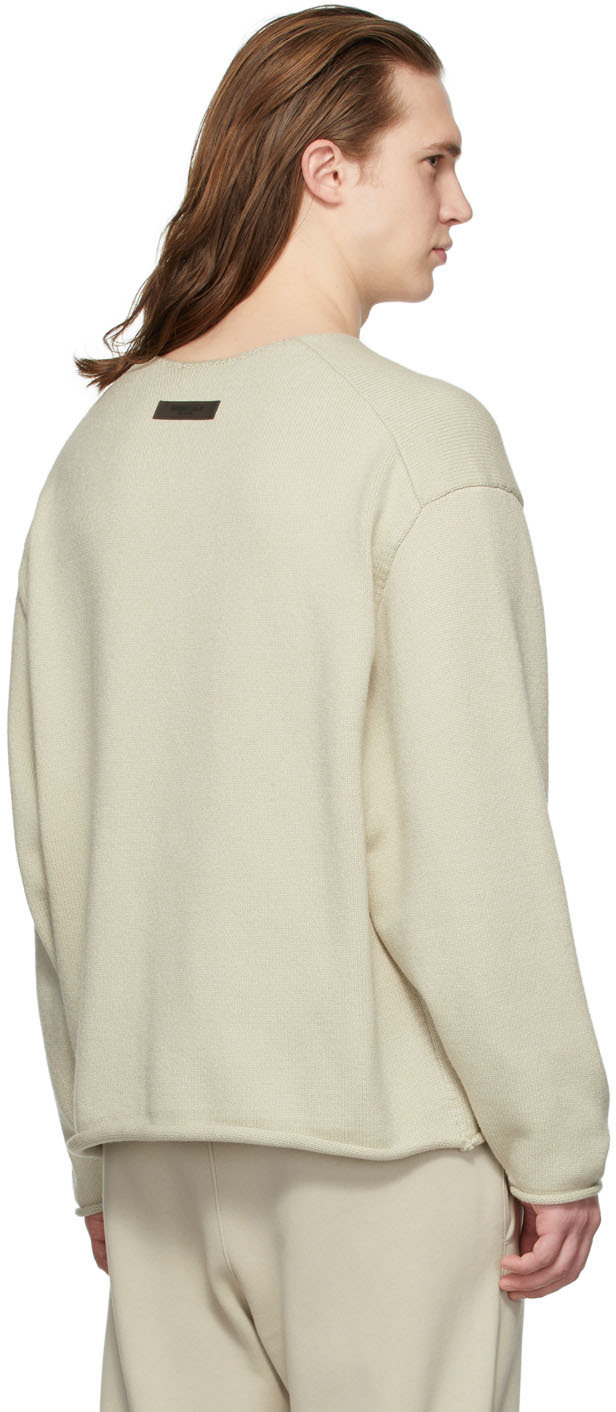 Essentials Beige Raw Edge '1977' Sweater Essentials