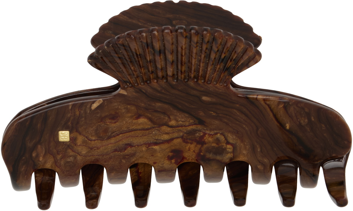 Sophie Buhai Brown Small Fan Shell Claw Hair Clip Sophie Buhai