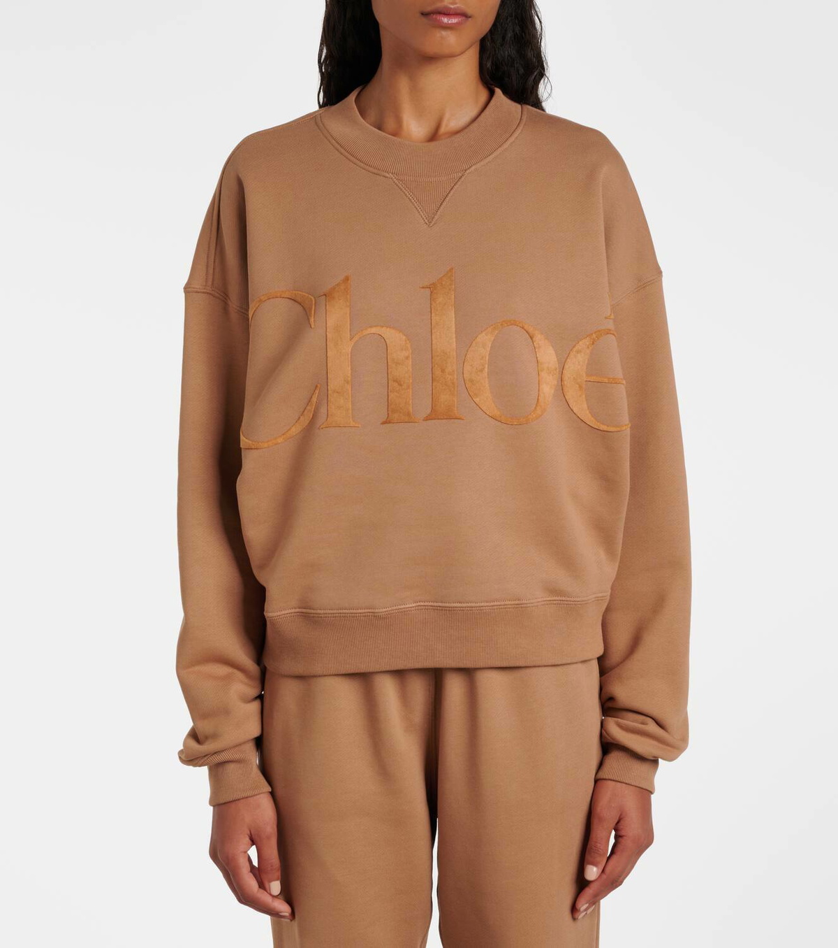 Chloé Logo cotton fleece sweatshirt