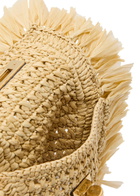 Anya Hindmarch Fringed Raffia and Leather Cross-body Phone Pouch - Natural - One Size