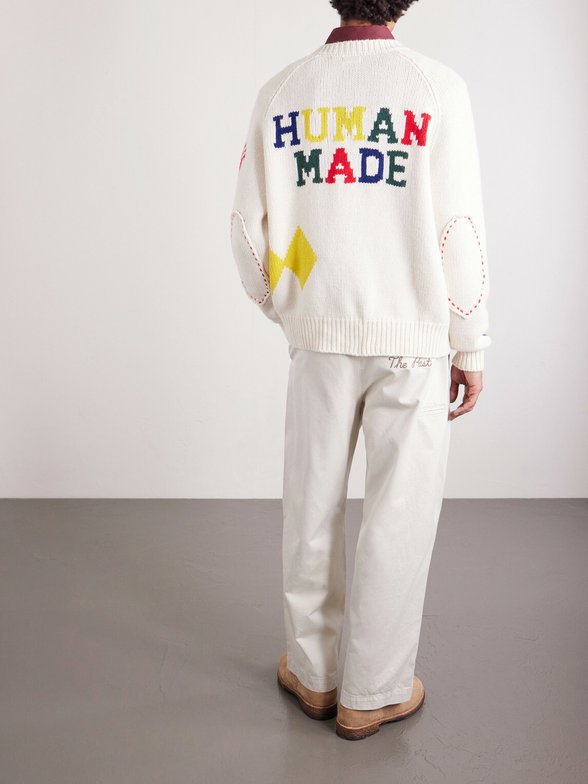 Human Made - Intarsia Wool-Blend Sweater - White