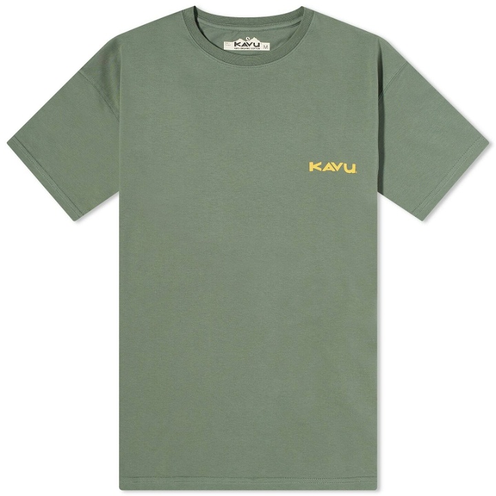 Photo: KAVU Men's Slice T-Shirt in Dark Forest